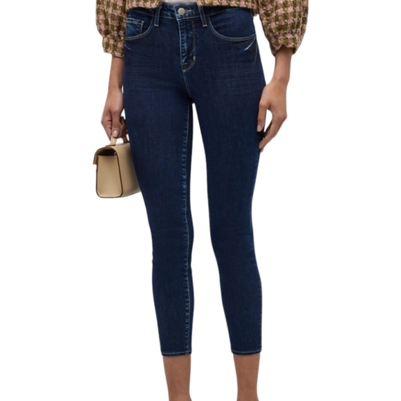 NWT...L'AGENCE Margot High Rise Skinny Jean in Noir ....Size 30